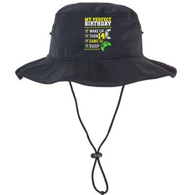 14th Birthday Party Perfect For Gamer 14 Years Olds Legacy Cool Fit Booney Bucket Hat