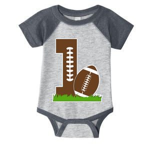 1st Birthday Party Football Boy One Year Old Football Player Infant Baby Jersey Bodysuit