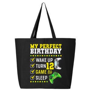 12th Birthday Party Perfect For Gamer 12 Years Old 25L Jumbo Tote