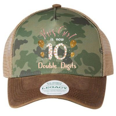 10th Bday Party Gift 2010 This Girl Is Now 10 Double Digits Legacy Tie Dye Trucker Hat