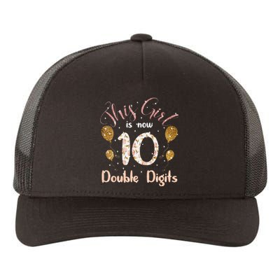 10th Bday Party Gift 2010 This Girl Is Now 10 Double Digits Yupoong Adult 5-Panel Trucker Hat