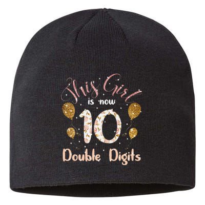 10th Bday Party Gift 2010 This Girl Is Now 10 Double Digits Sustainable Beanie