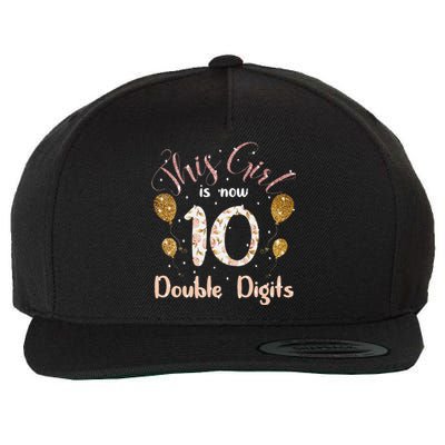 10th Bday Party Gift 2010 This Girl Is Now 10 Double Digits Wool Snapback Cap