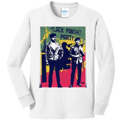 1966 Black P.Anthers Party Self Defense Kids Long Sleeve Shirt