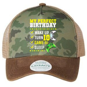 10th Birthday Party Perfect For Gamer 10 Years Old Boy Legacy Tie Dye Trucker Hat