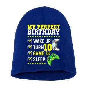 10th Birthday Party Perfect For Gamer 10 Years Old Boy Short Acrylic Beanie