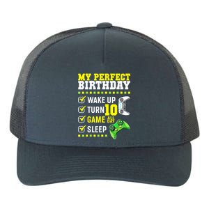 10th Birthday Party Perfect For Gamer 10 Years Old Boy Yupoong Adult 5-Panel Trucker Hat