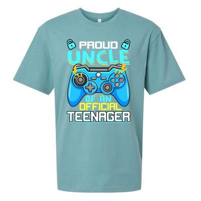 13th Birthday Proud Uncle Teenager Video Game Meaningful Gift Sueded Cloud Jersey T-Shirt