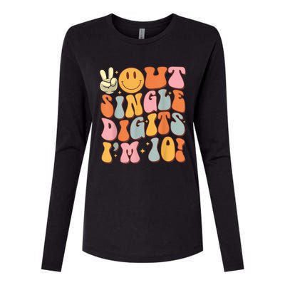 10th Birthday Peace Out Single Digit IM 10 Party Womens Cotton Relaxed Long Sleeve T-Shirt