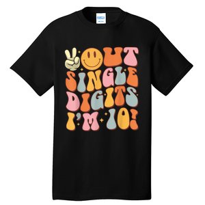 10th Birthday Peace Out Single Digit IM 10 Party Tall T-Shirt