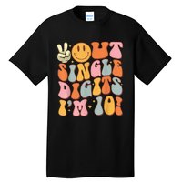 10th Birthday Peace Out Single Digit IM 10 Party Tall T-Shirt