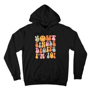 10th Birthday Peace Out Single Digit IM 10 Party Tall Hoodie