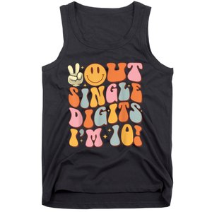 10th Birthday Peace Out Single Digit IM 10 Party Tank Top