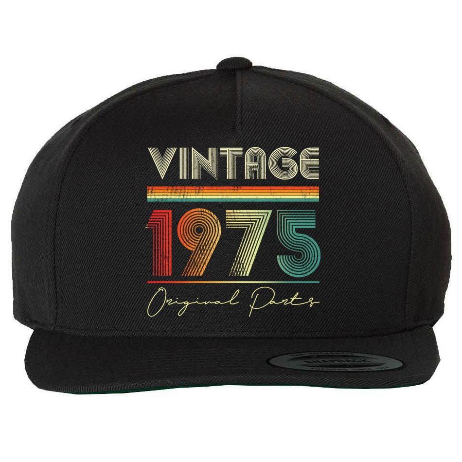 1975 Birthday Retro Original Parts 48th Birthday Wool Snapback Cap