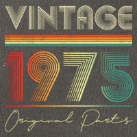 1975 Birthday Retro Original Parts 48th Birthday Cotton Canvas Backpack