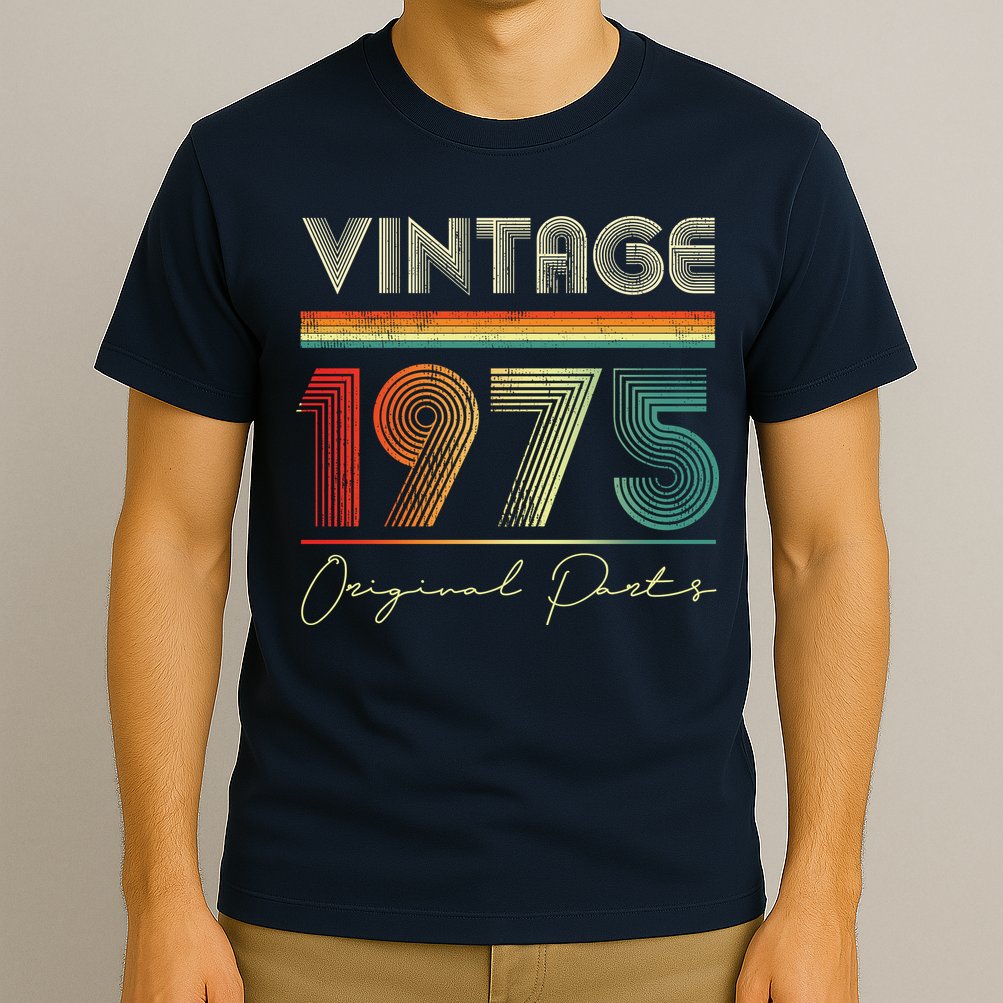 1975 Birthday Retro Original Parts 48th Birthday T-Shirt
