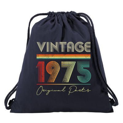 1975 Birthday Retro Original Parts 48th Birthday Drawstring Bag