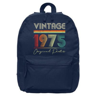 1975 Birthday Retro Original Parts 48th Birthday 16 in Basic Backpack