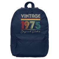 1975 Birthday Retro Original Parts 48th Birthday 16 in Basic Backpack