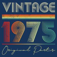 1975 Birthday Retro Original Parts 48th Birthday 16 in Basic Backpack