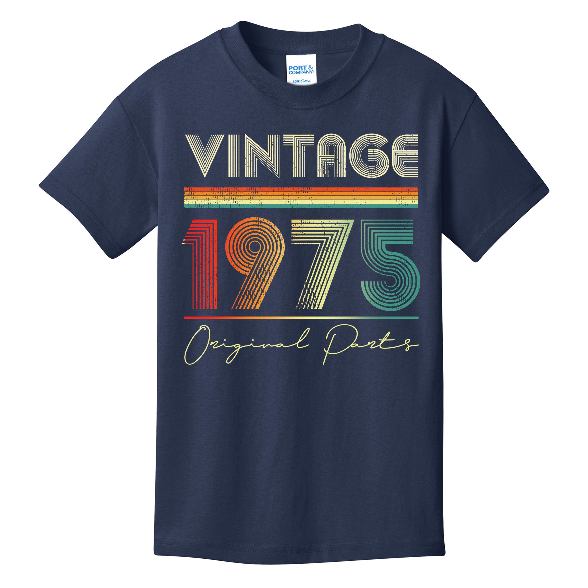 1975 Birthday Retro Original Parts 48th Birthday Kids T-Shirt