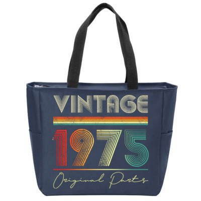 1975 Birthday Retro Original Parts 48th Birthday Zip Tote Bag