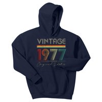 1977 Birthday Retro Original Parts 46th Birthday Kids Hoodie