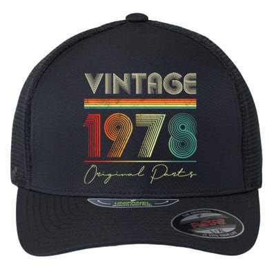 1978 Birthday Retro Original Parts 45th Birthday Flexfit Unipanel Trucker Cap