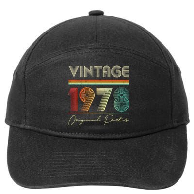 1978 Birthday Retro Original Parts 45th Birthday 7-Panel Snapback Hat