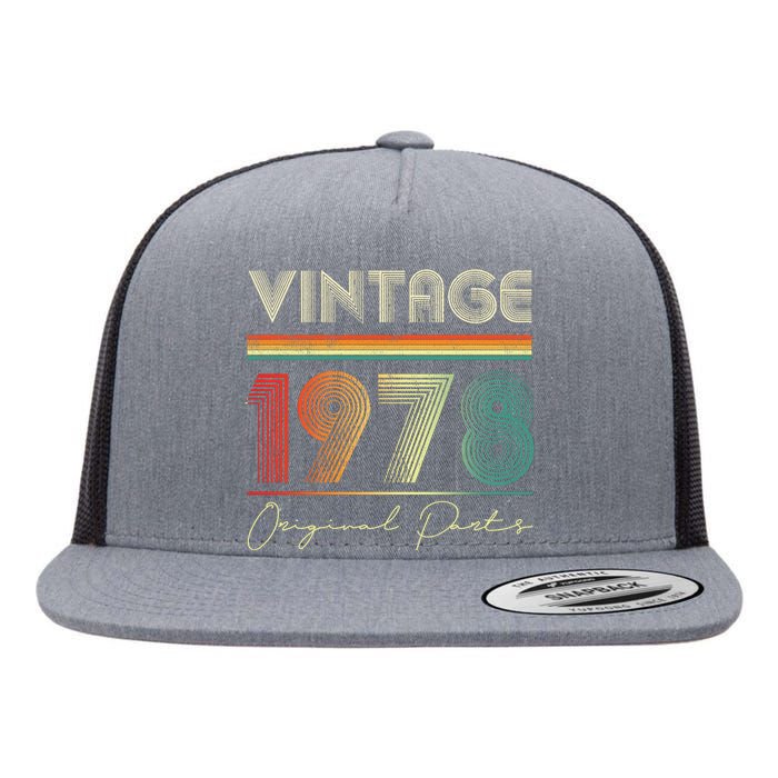 1978 Birthday Retro Original Parts 45th Birthday Flat Bill Trucker Hat