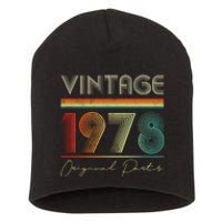 1978 Birthday Retro Original Parts 45th Birthday Short Acrylic Beanie