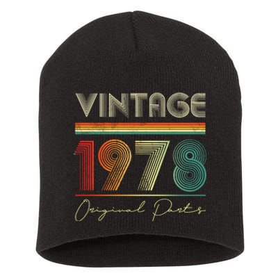 1978 Birthday Retro Original Parts 45th Birthday Short Acrylic Beanie