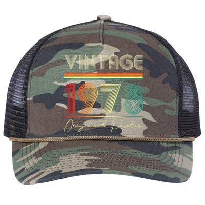 1978 Birthday Retro Original Parts 45th Birthday Retro Rope Trucker Hat Cap