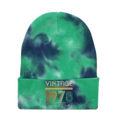 1978 Birthday Retro Original Parts 45th Birthday Tie Dye 12in Knit Beanie