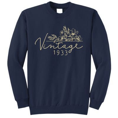 1933 Birthday Retro Original Parts 90th Birthday Tall Sweatshirt