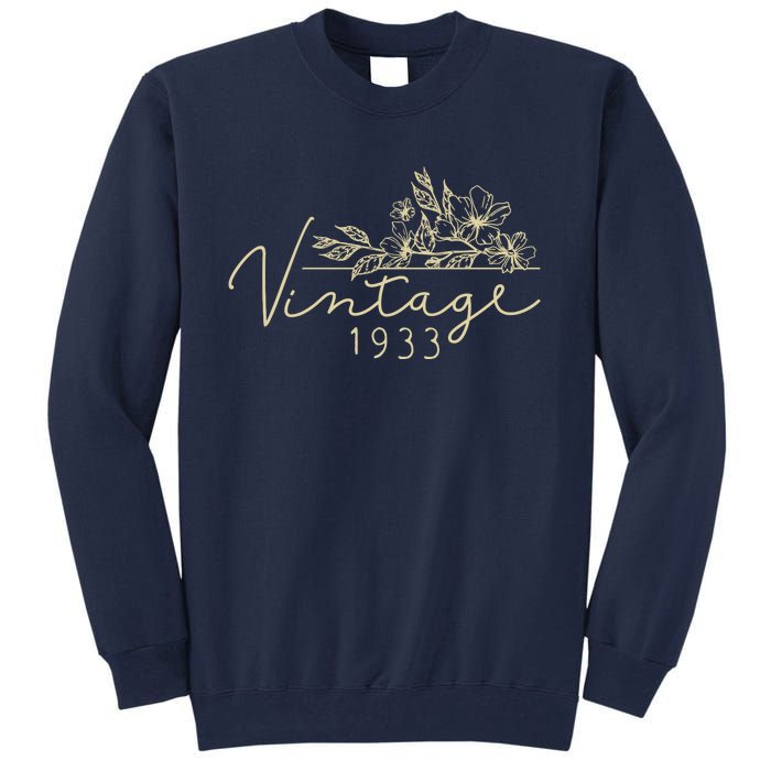 1933 Birthday Retro Original Parts 90th Birthday Tall Sweatshirt