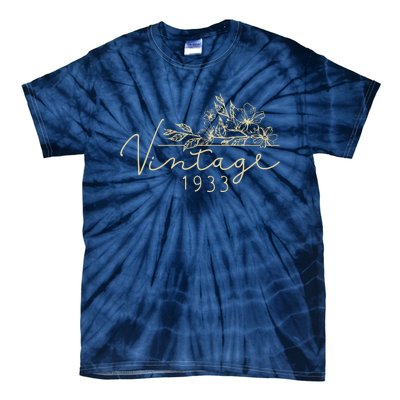 1933 Birthday Retro Original Parts 90th Birthday Tie-Dye T-Shirt