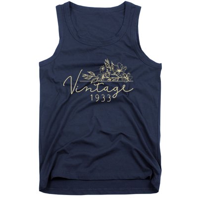 1933 Birthday Retro Original Parts 90th Birthday Tank Top