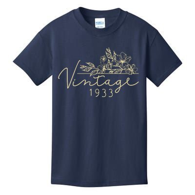 1933 Birthday Retro Original Parts 90th Birthday Kids T-Shirt