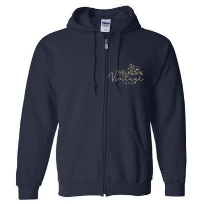 1933 Birthday Retro Original Parts 90th Birthday Full Zip Hoodie