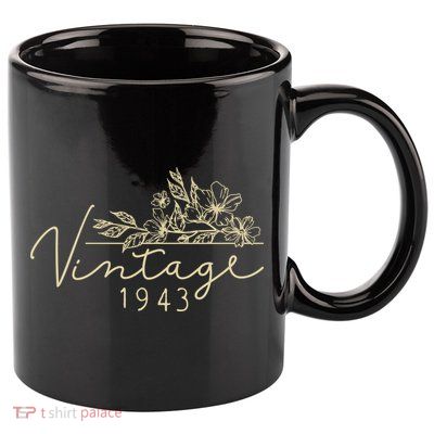 1943 Birthday Retro Original Parts 80th Birthday 11oz C Handle Ceramic Mug
