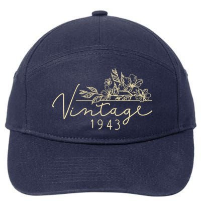 1943 Birthday Retro Original Parts 80th Birthday 7-Panel Snapback Hat