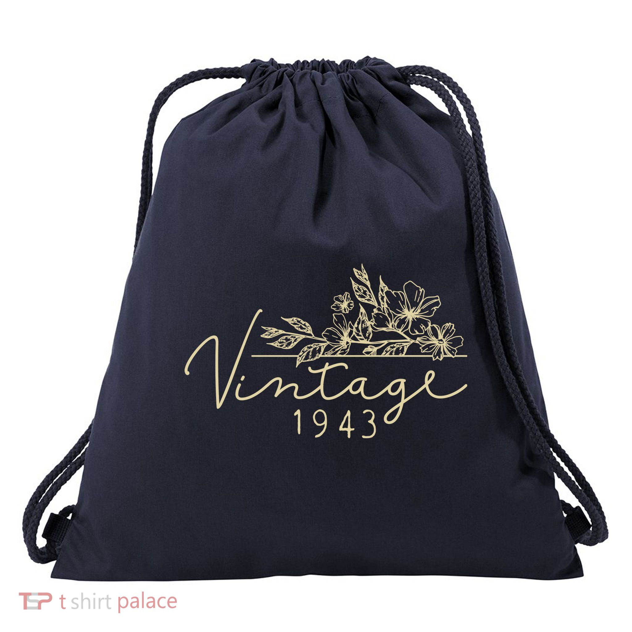 1943 Birthday Retro Original Parts 80th Birthday Drawstring Bag