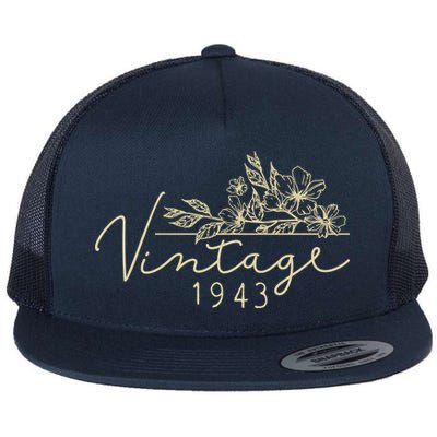1943 Birthday Retro Original Parts 80th Birthday Flatbill Hat