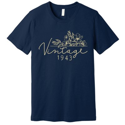 1943 Birthday Retro Original Parts 80th Birthday Premium T-Shirt