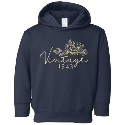 1943 Birthday Retro Original Parts 80th Birthday Toddler Hoodie
