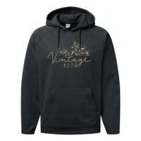 1978 Birthday Retro Original Parts 45th Birthday Performance Fleece Hoodie