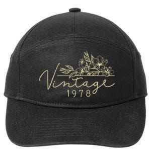 1978 Birthday Retro Original Parts 45th Birthday 7-Panel Snapback Hat