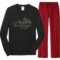 1978 Birthday Retro Original Parts 45th Birthday Long Sleeve Pajama Set