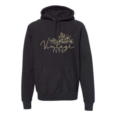 1978 Birthday Retro Original Parts 45th Birthday Premium Hoodie